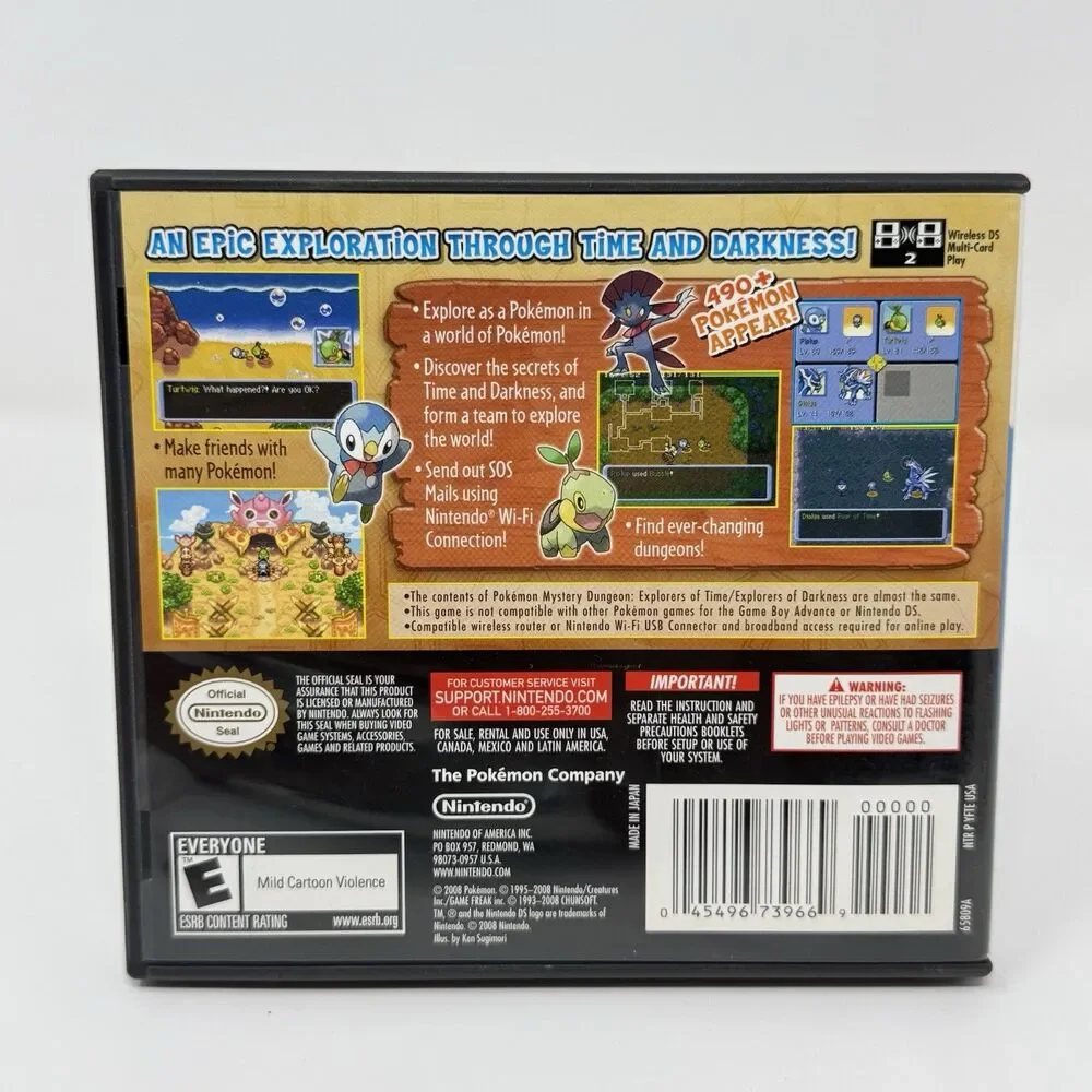 Pokemon Mystery Dungeon Explorers of Time Nintendo DS Case Only No Game